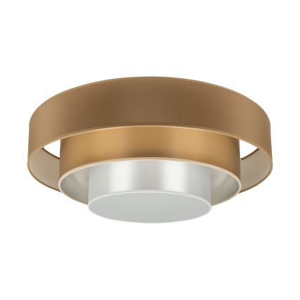 Duolla - Plafonnier LUNETA LED/26W/230V d. 60 cm 4000K marron/doré/blanc
