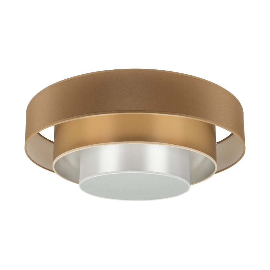Duolla - Plafonnier LUNETA LED/26W/230V d. 60 cm 4000K marron/doré/blanc