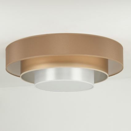 Duolla - Plafonnier LUNETA LED/26W/230V d. 60 cm 4000K marron/doré/blanc