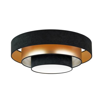 Duolla - Plafonnier LUNETA LED/26W/230V d. 60 cm 4000K noir/doré