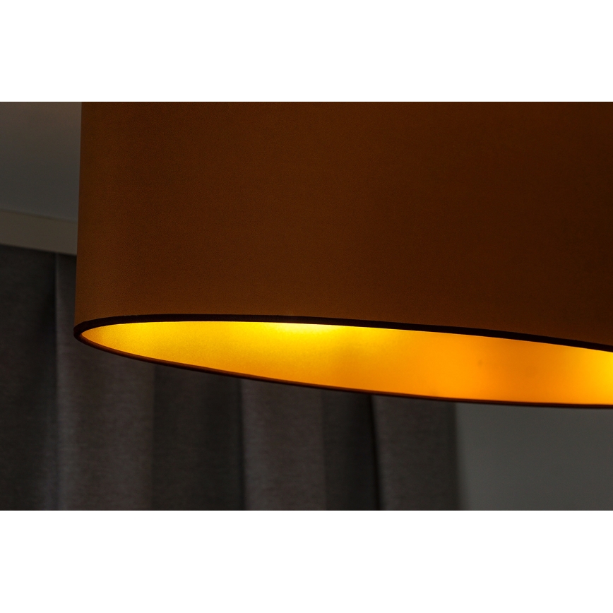 Duolla - Plafonnier OVAL VEGAN 2xE27/15W/230V marron