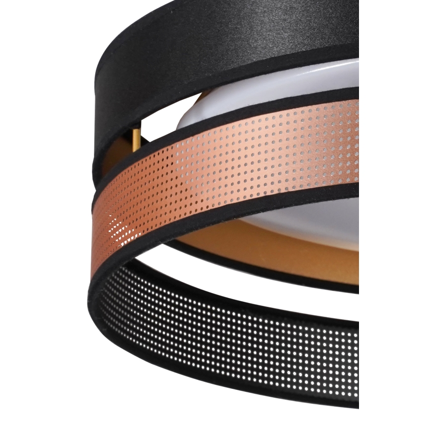 Duolla - Plafonnier ROLLER DUO SHINY LED/24W/230V d. 45 cm noir/cuivre