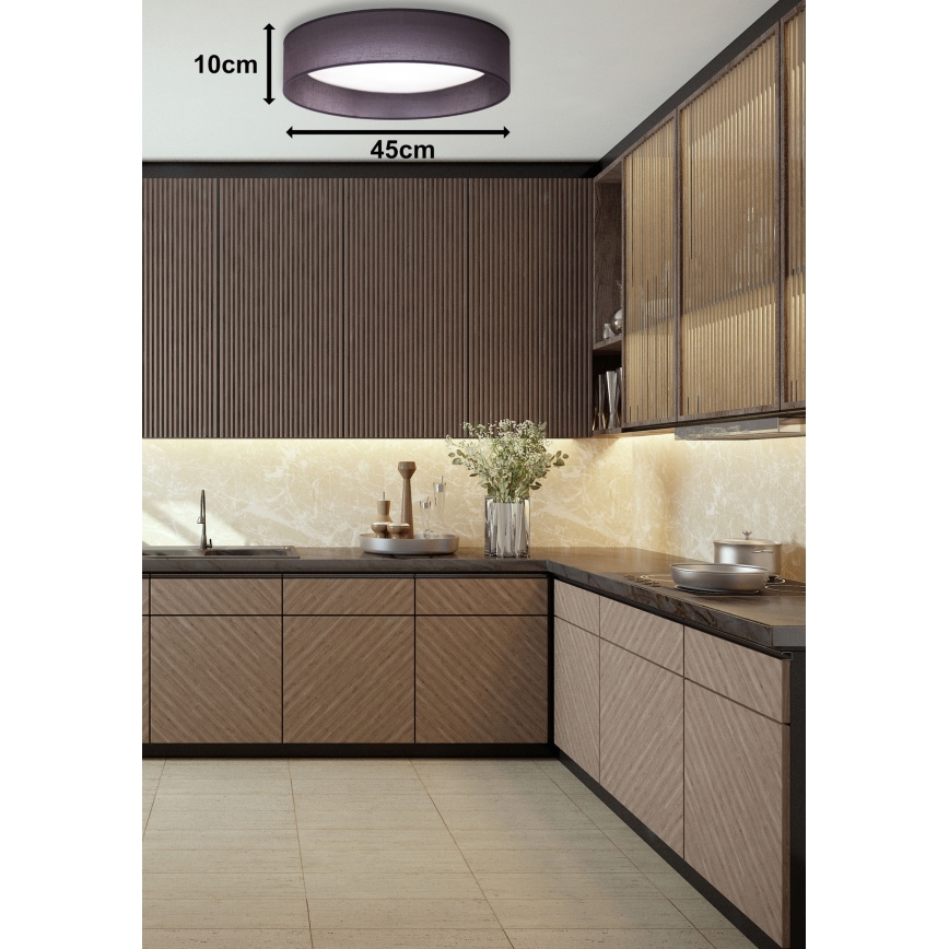 Duolla - Plafonnier ROLLER LED/24W/230V d. 45 cm anthracite