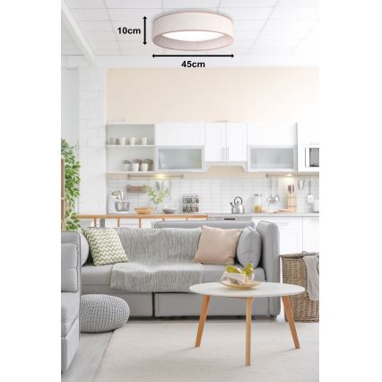 Duolla - Plafonnier ROLLER LED/24W/230V d. 45 cm beige