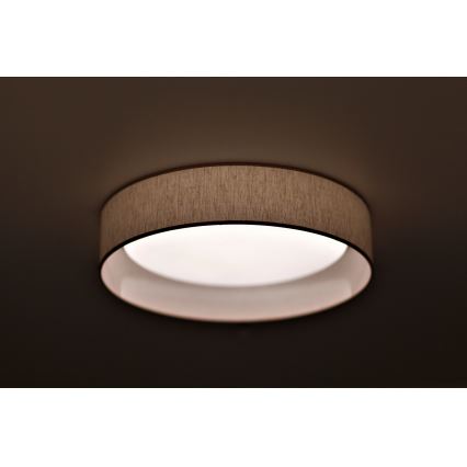 Duolla - Plafonnier ROLLER LED/24W/230V d. 45 cm beige