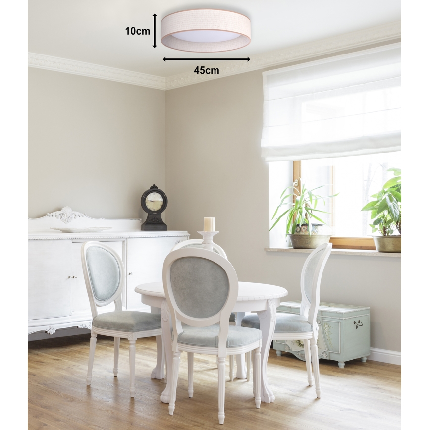 Duolla - Plafonnier ROLLER LED/24W/230V d. 45 cm beige