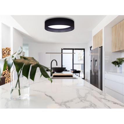 Duolla - Plafonnier ROLLER LED/24W/230V d. 45 cm noir