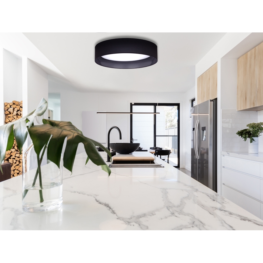 Duolla - Plafonnier ROLLER LED/24W/230V d. 45 cm noir