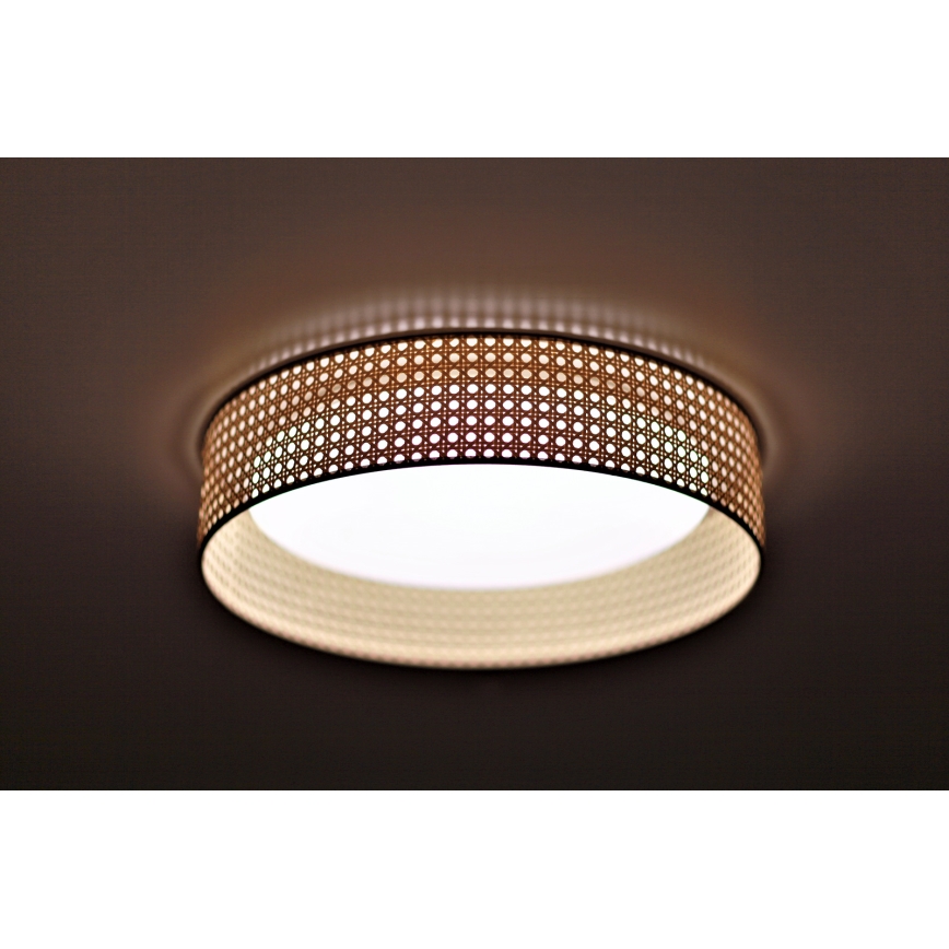 Duolla - Plafonnier ROLLER LED/24W/230V d. 45 cm rotin