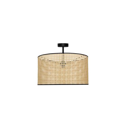 Duolla - Plafonnier ROLLER RATTAN 1xE27/15W/230V d. 45 cm beige/noir