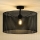 Duolla - Plafonnier ROLLER RATTAN 1xE27/15W/230V d. 45 cm noir
