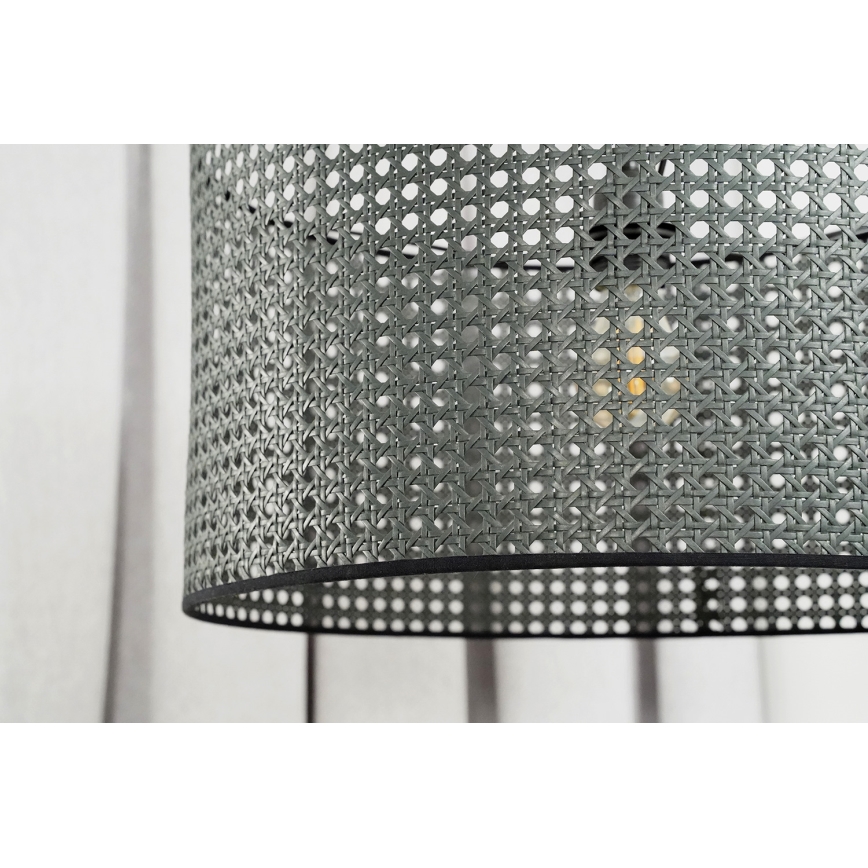 Duolla - Plafonnier ROLLER RATTAN 1xE27/15W/230V d. 45 cm noir