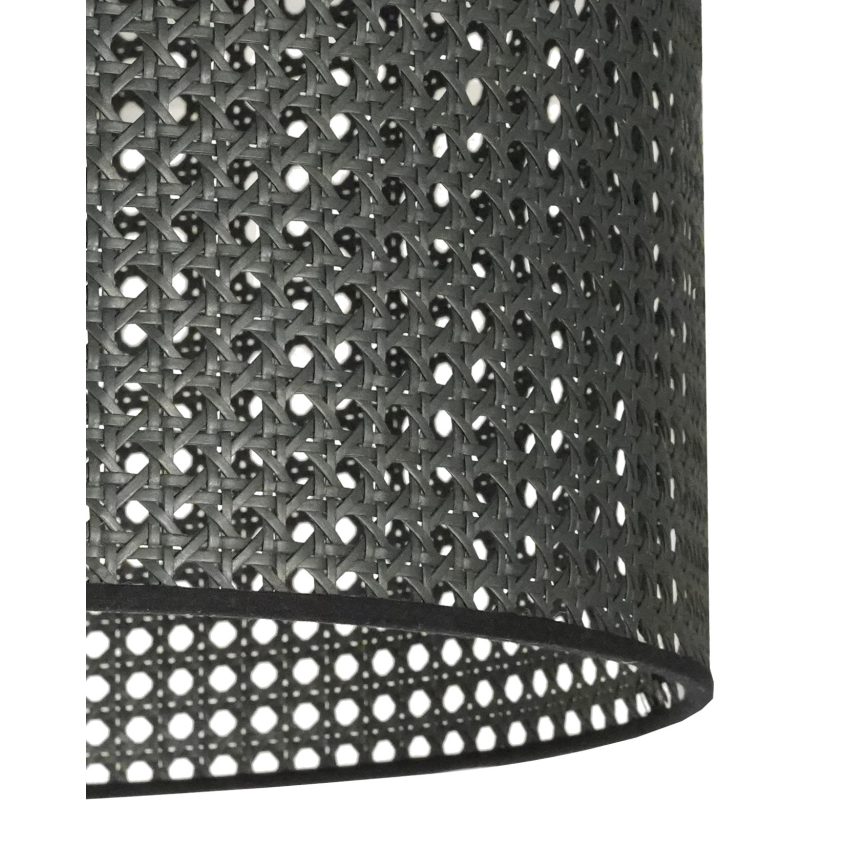 Duolla - Plafonnier ROLLER RATTAN 1xE27/15W/230V d. 45 cm noir