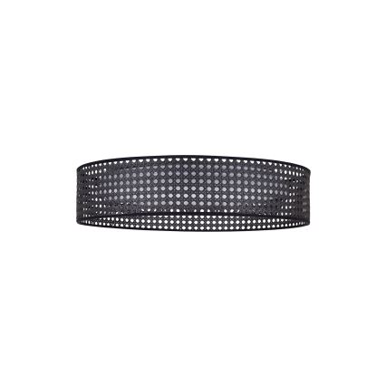 Duolla - Plafonnier ROLLER RATTAN LED/24W/230V d. 45 cm noir
