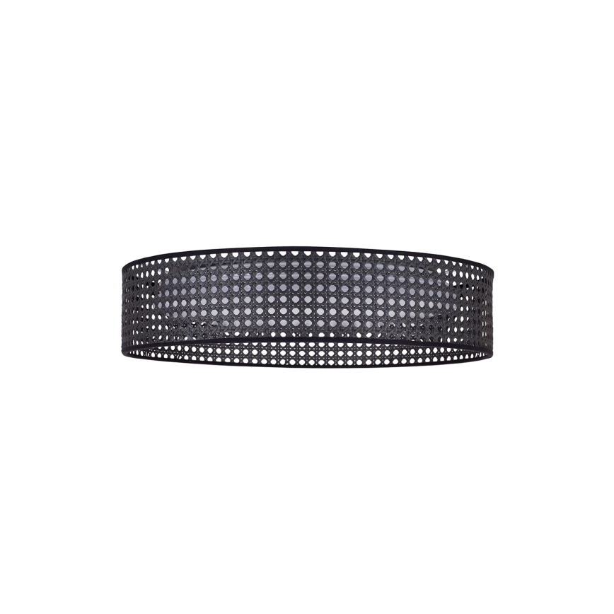 Duolla - Plafonnier ROLLER RATTAN LED/24W/230V d. 45 cm noir