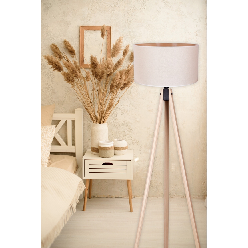Duolla - Stehleuchte 1xE27/60W/230V d 44 cm cremefarben/beige