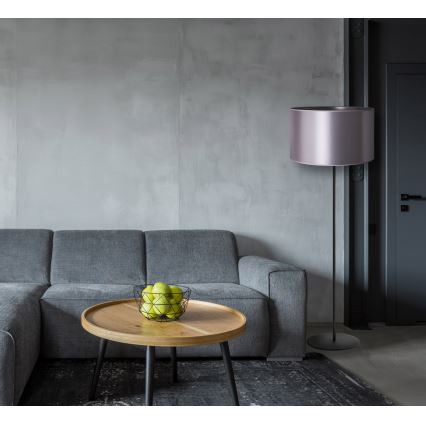 Duolla - Stehleuchte CANNES 1xE27/15W/230V d 45 cm silbern/schwarz