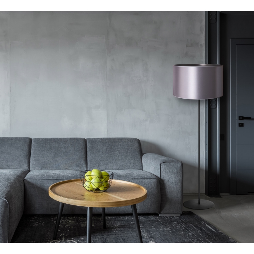 Duolla - Stehleuchte CANNES 1xE27/15W/230V d 45 cm silbern/schwarz