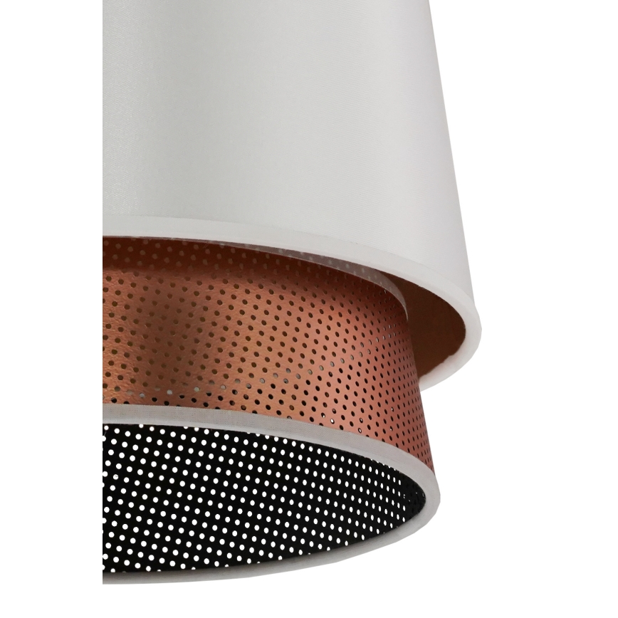Duolla - Suspension filaire BELL SHINY 1xE27/15W/230V d. 25 cm blanc/cuivre