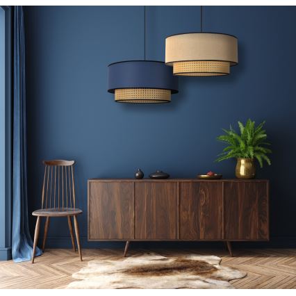 Duolla - Suspension filaire BOHO 1xE27/15W/230V d. 45 cm beige/rotin