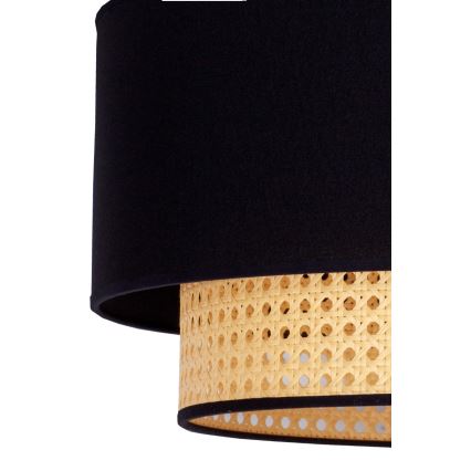 Duolla - Suspension filaire BOHO 1xE27/15W/230V d. 45 cm noir/rotin