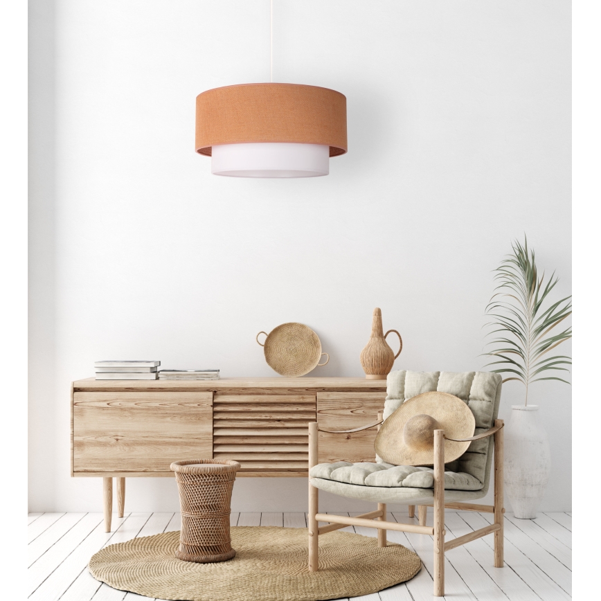 Duolla - Suspension filaire BOHO 1xE27/40W/230V d. 45 cm beige/blanc