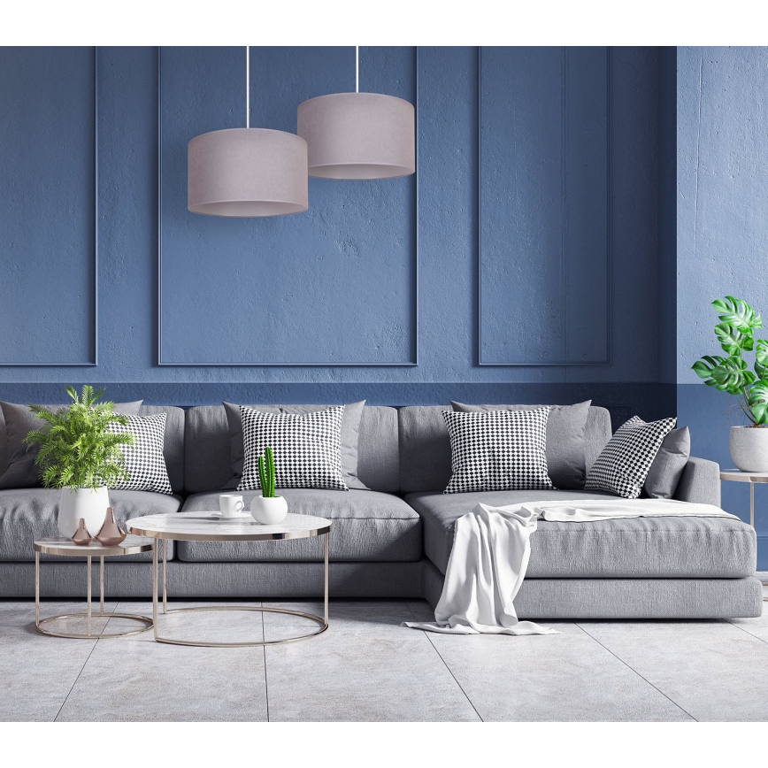 Duolla - Suspension filaire BRISTOL 1xE27/40W/230V d. 45 cm gris