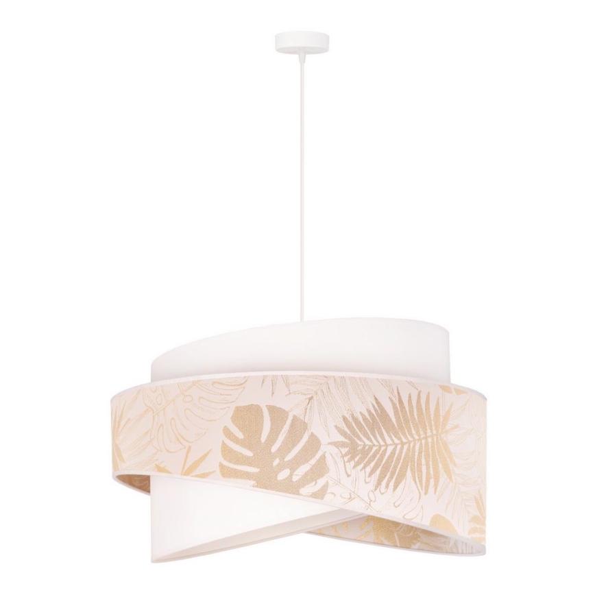 Duolla - Suspension filaire BROOKLYN 1xE27/40W/230V d. 50 cm blanc/laiton