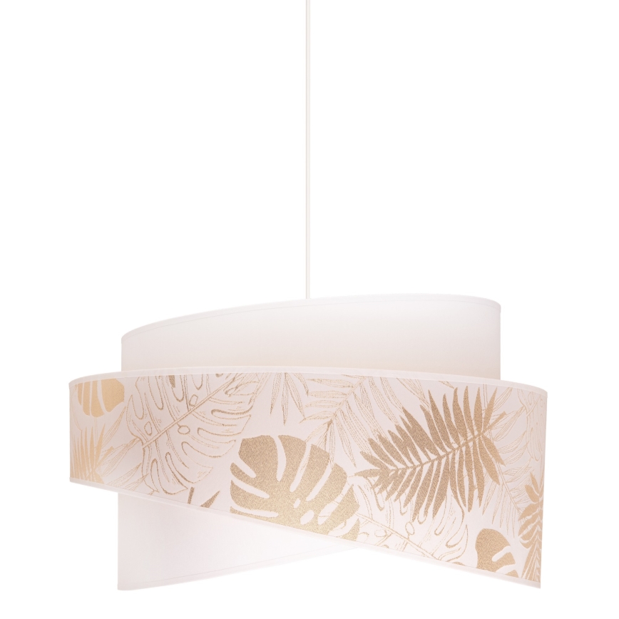 Duolla - Suspension filaire BROOKLYN 1xE27/40W/230V d. 50 cm blanc/laiton