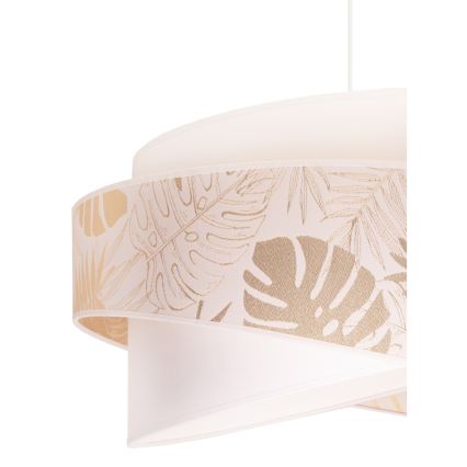 Duolla - Suspension filaire BROOKLYN 1xE27/40W/230V d. 50 cm blanc/laiton