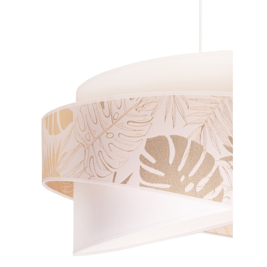 Duolla - Suspension filaire BROOKLYN 1xE27/40W/230V d. 50 cm blanc/laiton