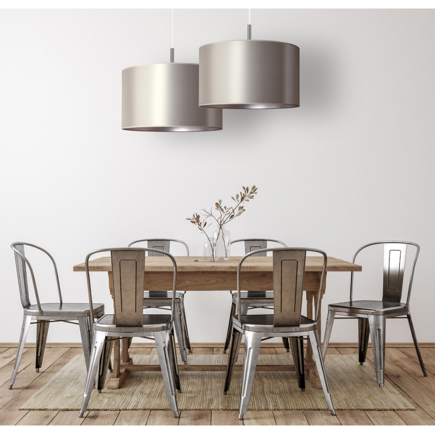 Duolla - Suspension filaire CANNES 1xE27/15W/230V diam. 50 cm argent