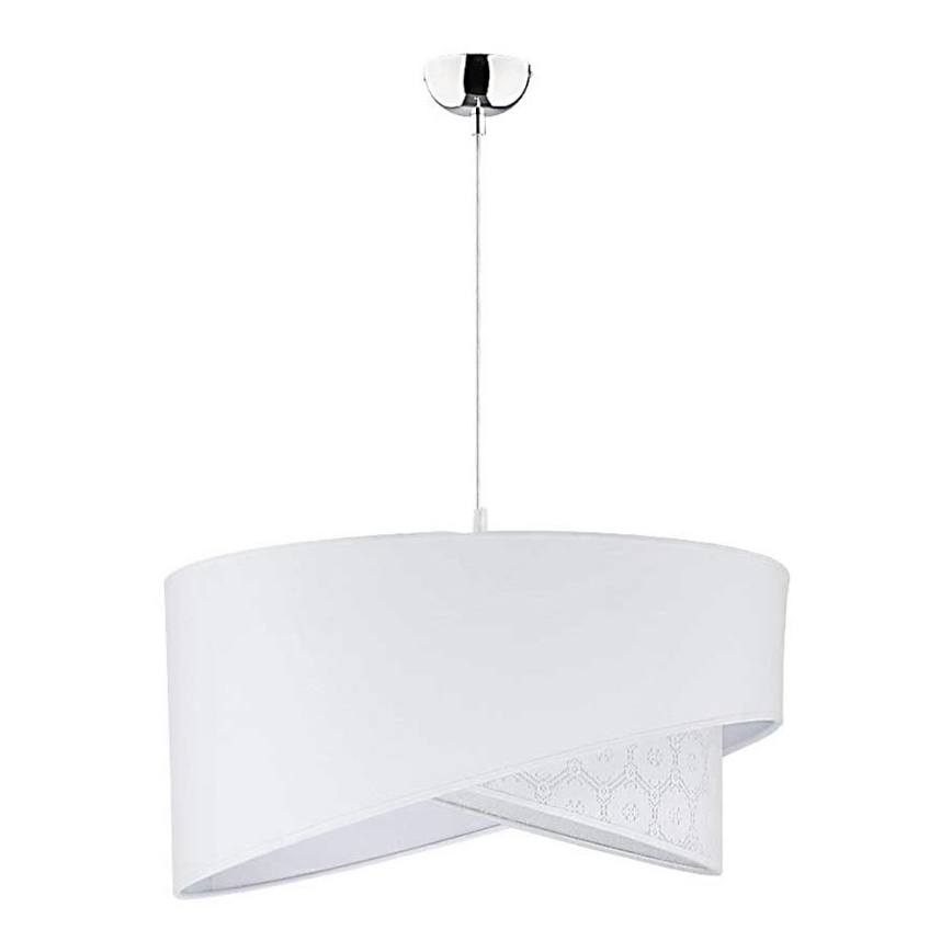 Duolla - Suspension filaire CELLO 1xE27/40W/230V d. 45 cm blanc/dentelle
