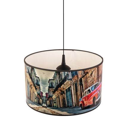 Duolla - Suspension filaire CUBA ROUGE 1xE27/15W/230V d. 35 cm