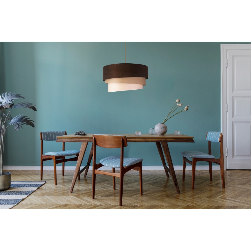 Duolla - Suspension filaire DEVON 1xE27/40W/230V d. 45 cm marron/beige