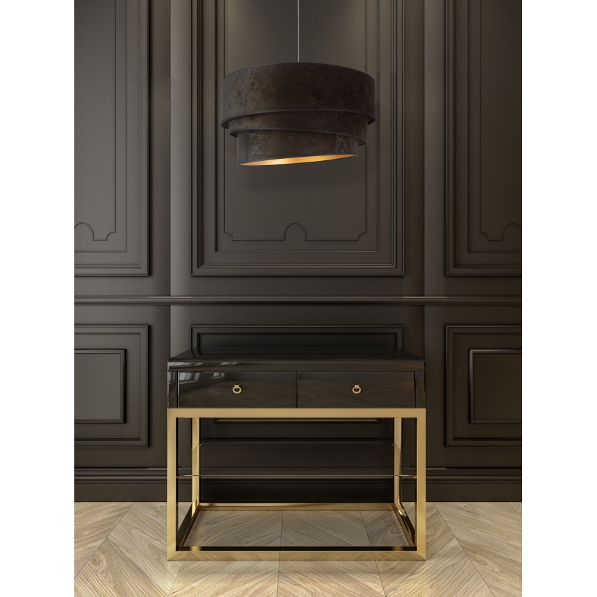 Duolla - Suspension filaire DEVON 1xE27/40W/230V d. 45 cm noir/doré