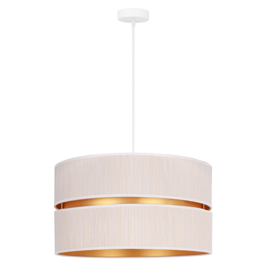 Duolla - Suspension filaire DUO 1xE27/15W/230V d. 40 cm crème/doré