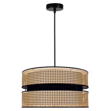 Duolla - Suspension filaire DUO 1xE27/15W/230V d. 40 cm rotin/noir