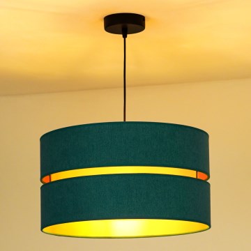 Duolla - Suspension filaire DUO 1xE27/15W/230V d. 40 cm turquoise/doré
