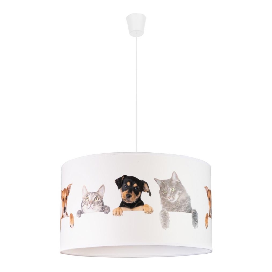 Duolla - Suspension filaire enfant PRINT M 1xE27/40W/230V d. 35 cm animaux