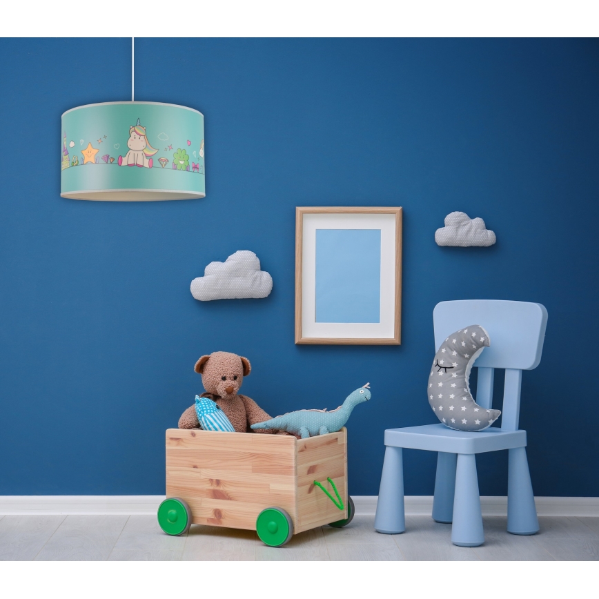 Duolla - Suspension filaire enfant UNICORN 1xE27/15W/230V d. 35 cm