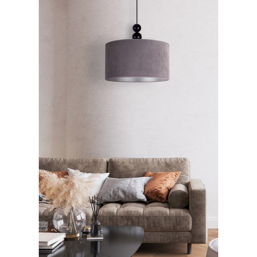 Duolla - Suspension filaire LYON 1xE27/15W/230V d. 40 cm gris