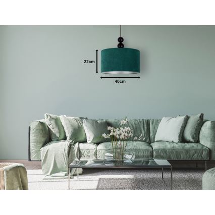 Duolla - Suspension filaire LYON 1xE27/15W/230V d. 40 cm vert
