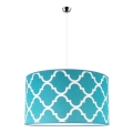 Duolla - Suspension filaire MAROKO 1xE27/40W/230V d. 45 cm turquoise/blanc