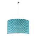 Duolla - Suspension filaire MAROKO 1xE27/40W/230V d. 45 cm turquoise/blanc