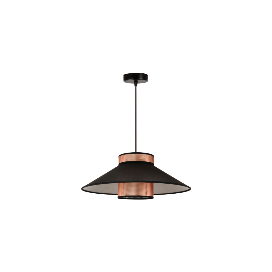 Duolla - Suspension filaire RIO SHINY 1xE27/15W/230V d. 45 cm noir/cuivre