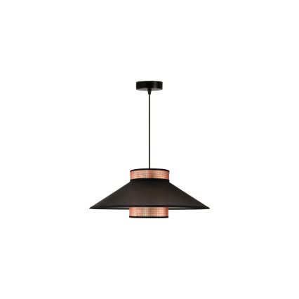 Duolla - Suspension filaire RIO SHINY 1xE27/15W/230V d. 45 cm noir/cuivre