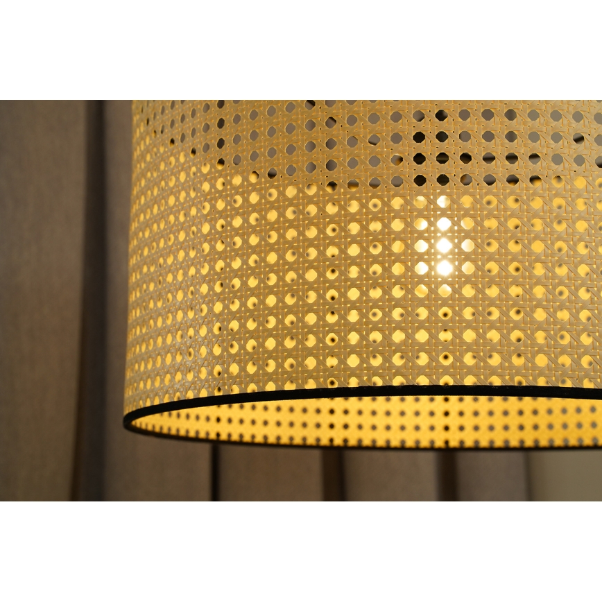 Duolla - Suspension filaire ROLLER 1xE27/15W/230V d. 45 cm rotin/noir