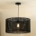 Duolla - Suspension filaire ROLLER RATTAN 1xE27/15W/230V d. 45 cm noir