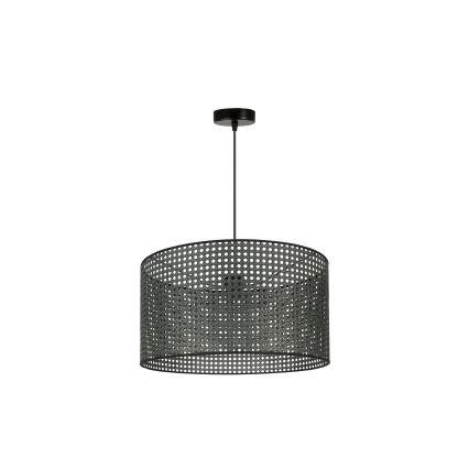 Duolla - Suspension filaire ROLLER RATTAN 1xE27/15W/230V d. 45 cm noir